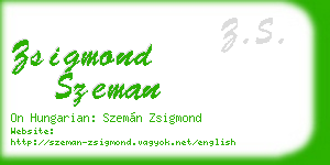zsigmond szeman business card