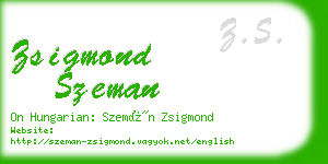 zsigmond szeman business card